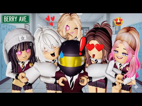 💖 FULL: HANDSOME Helmet Boy WON'T show FACE in school EP 1-4 | Bunny Berry Roblox