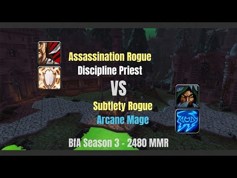 Assassination Rogue PvP 8.2.5 - Facing an unusual kind of Rogue Mage