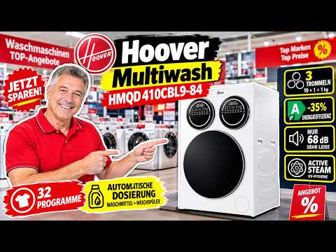 🟢🟢🟢 Hoover Multiwash HMQD 410CBL9-84: Waschmaschine 3 Trommeln im TEST!