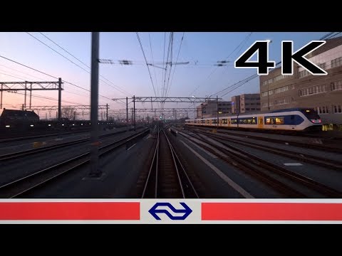 140kph race through the city 4K CABVIEW HOLLAND Utrecht - Amsterdam VIRM 16feb 2019