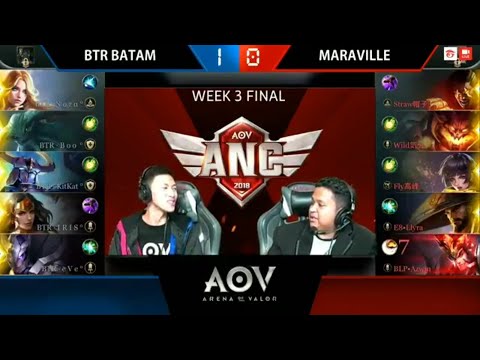 BTR BATAM vs MARAVILLE - Garena AOV ANC City Qualifiers : Week 3 Final Game 2