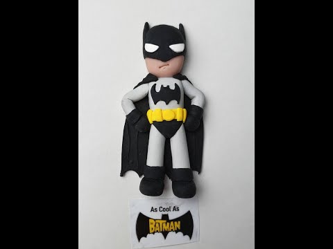 Cute polymer clay Batman,made as a part of father's day handmade gift 🎁