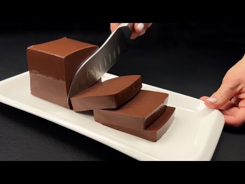 Just milk and chocolate! Delicious no-bake dessert! Recipe in 5 minutes