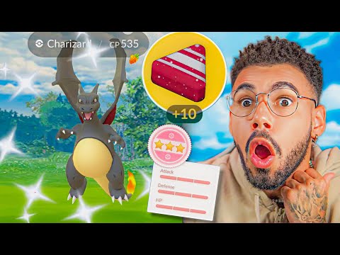 CHARIZARD *SHINY* 100% MAS… ALGO NELE ESTÁ ERRADO 😩😭😪 #pokemongo