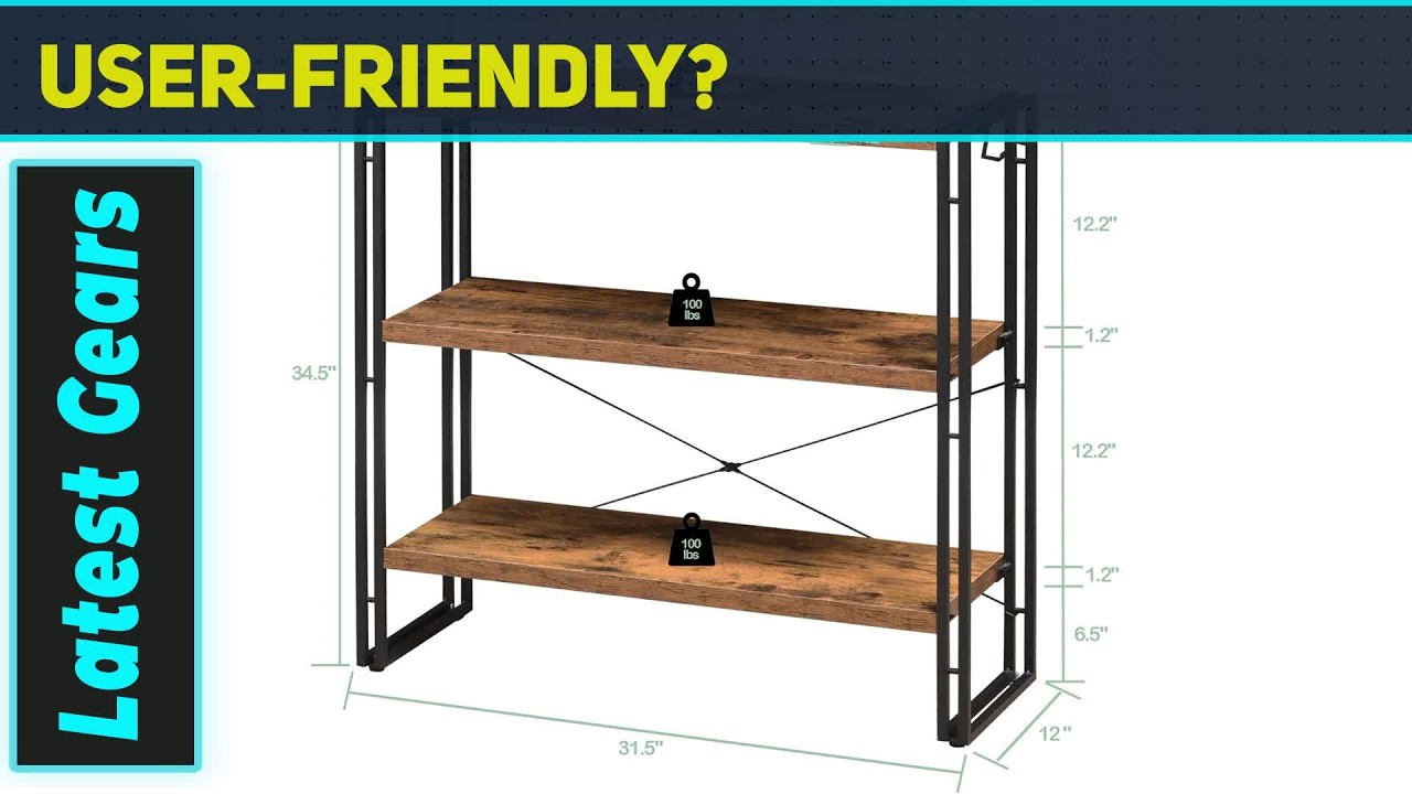 HCHQHS 3-Tier Bookshelf: The Ultimate Rustic Industrial Bookcase