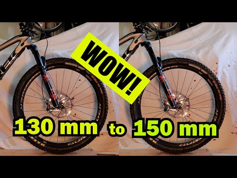 Fox MTB Fork travel increase 130mm to 150mm. How to increase mtb fork travel