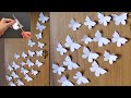 Easy White Paper Butterfly Wall Decoration How To Make Paper Butterfly 5 Minutes Craft