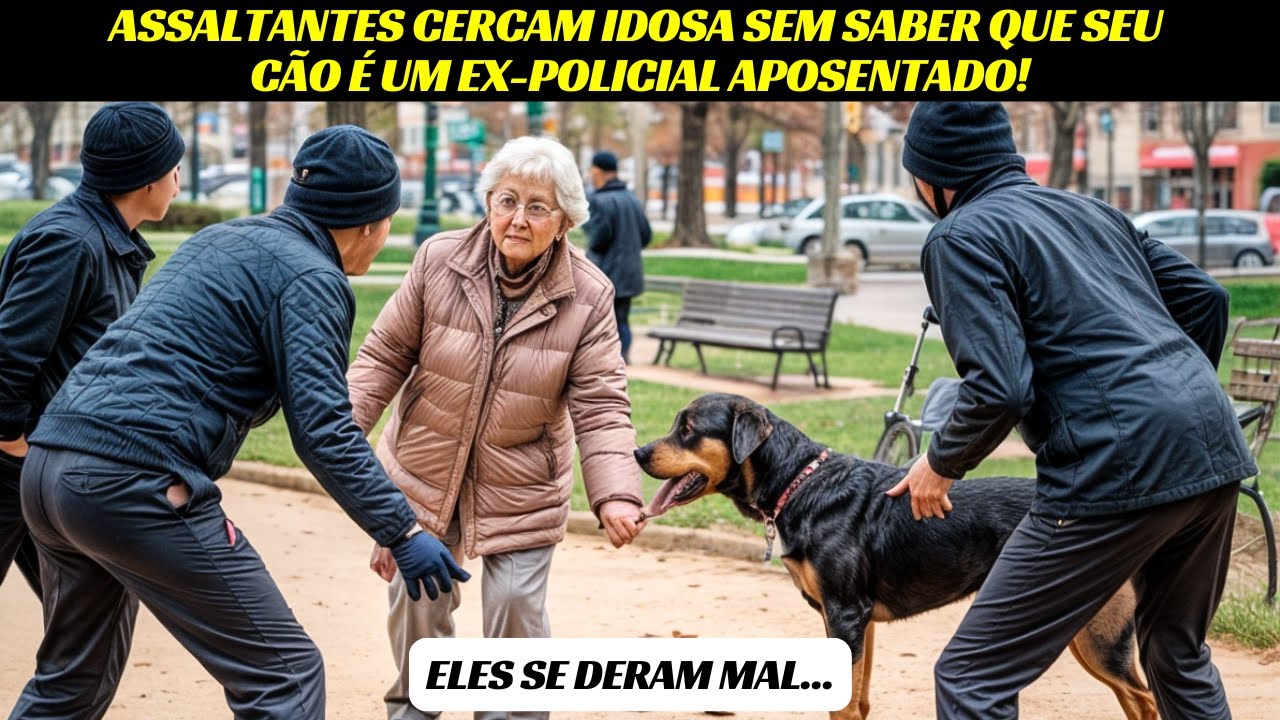 ASSALTANTES CERCAM IDOSA SEM SABER QUE SEU CACHORRO É UM EX POLICIAL APOSENTADO