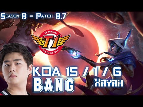 SKT T1 Bang XAYAH vs KAI'SA ADC - Patch 8.7 KR Ranked