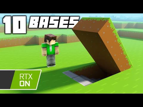 Minecraft RTX: 10 Insane Secret Base Designs!