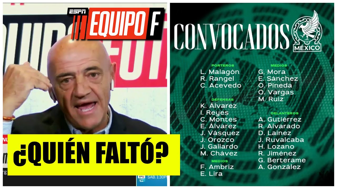 Este es el GRAN AUSENTE en la CONVOCATORIA de la Selección Mexicana de Javier Aguirre | Equipo F