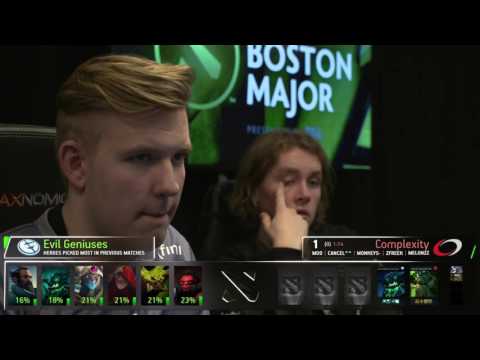 The Boston Major Group Stage: EVIL GENIUSES vs COMPLEXITY GAMING Game 3