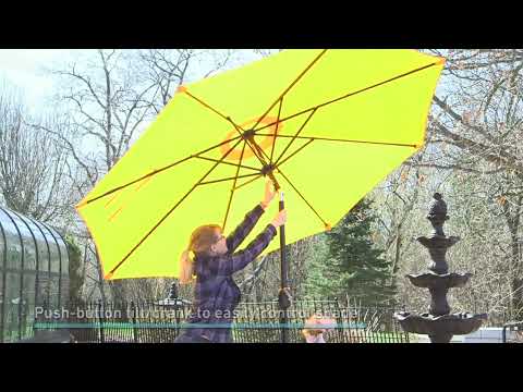 Ultimate Patio 9 Ft. Octagonal Aluminum Patio Market Umbrella W/ Crank & Tilt Video