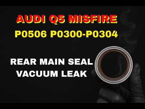 Audi Q5 Misfire P0506 P0300–P0304 | Rear Main Seal Vacuum Leak | Carbon Cleaning