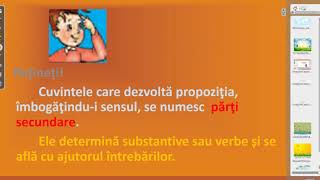 Părțile secundare de propoziție.