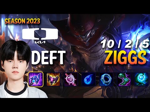 DK Deft ZIGGS vs CAITLYN ADC - Patch 13.18 KR Ranked