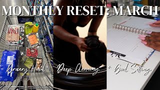 Monthly Reset March Vlog: Grocery Haul, Monthly budgeting + Goal Setting, New Recipe  and more,