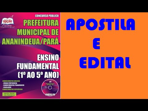 Edital Concurso Prefeitura de Ananindeua Pará 2015 Apostila Professor