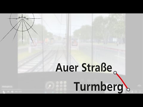 Fahrsimulator Karlsruhe-Durlach: Auerstraße bis Turmberg (Linie 1)