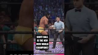 Scott Hall is your NEW WCW World Champion!