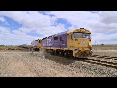 7902V Mildura Container Train At Gheringhap Loop / Buchter Road (17/2/2024) - PoathTV Railways