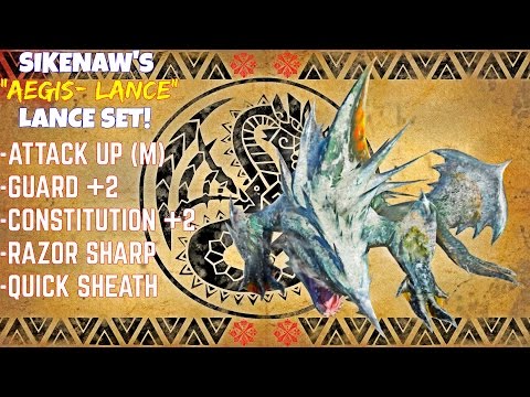 MH4U | Lance - Sikenaw's "AEGIS-LANCE" set! VS Zamtrios!