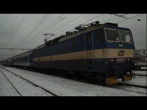 Odjezd vlaku R 615 Salubia (ČD 363.108) - Chomutov, 19. 1. 2013