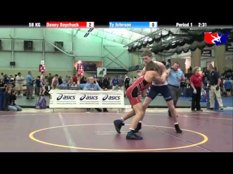 Danny Boychuck vs. Ty Johnson at 2013 ASICS FILA Cadet Nationals - GR