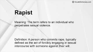 Rapist Meaning