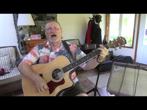 1290 - Hound Dog - Elvis Presley cover with guitar chords and lyrics video thumbnail