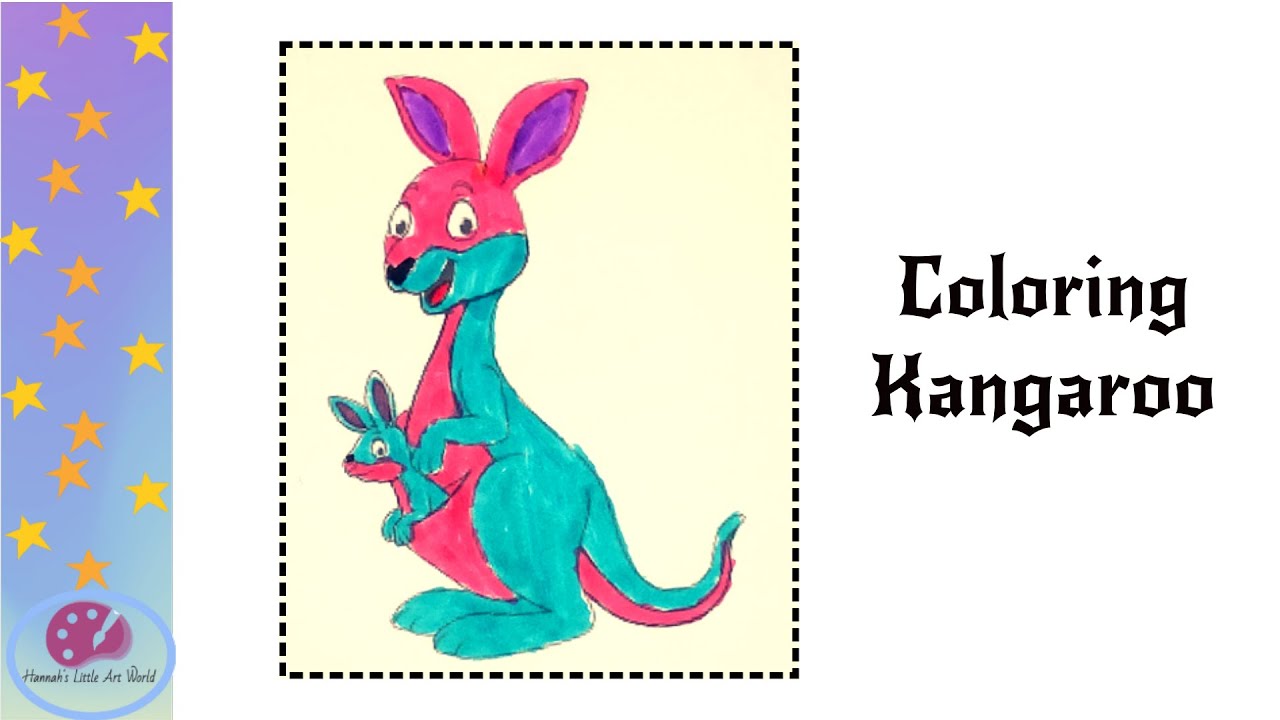 Kangaroo Coloring Adventure Kids' Follow-Along Fun!