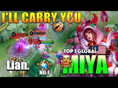 Teamates Lose the War!? Don't Worry, Miya Carry's You 17 Kills! | Top 1 Global Miya by Lian. ~ MLBB