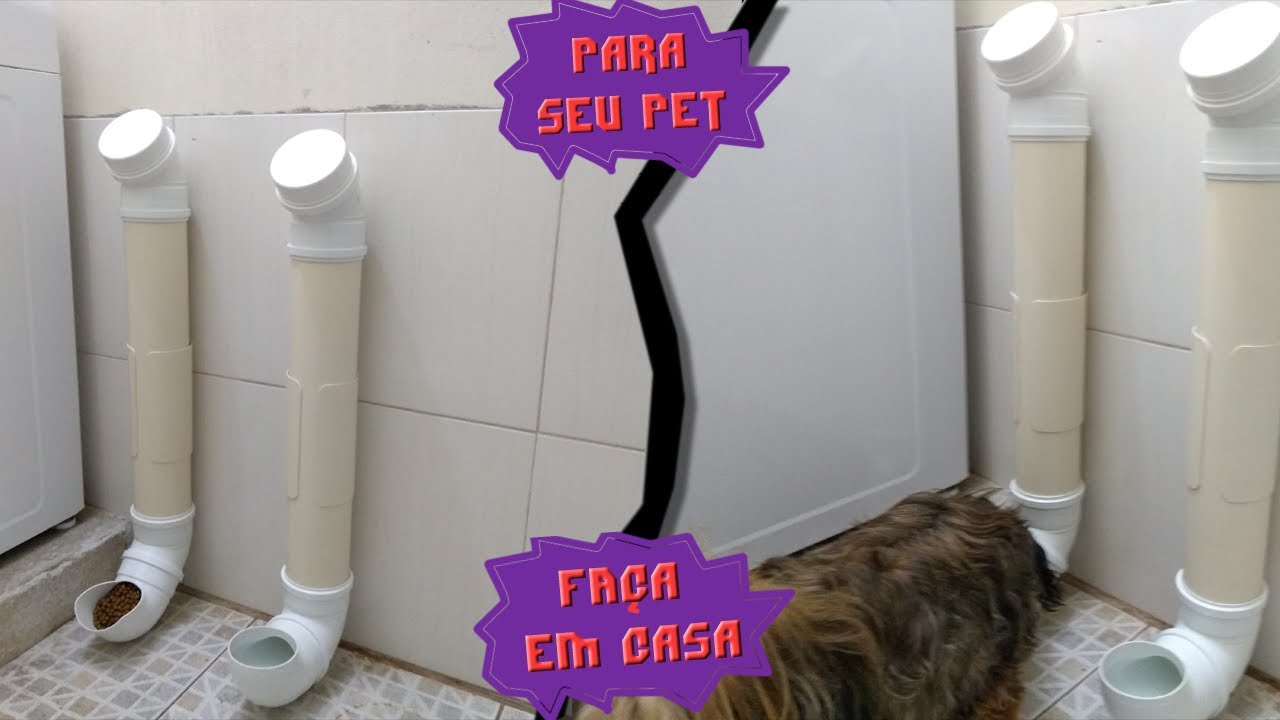Como fazer comedouro e bebedouro de cano pvc para seu pet!!!