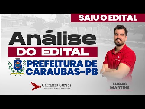 Caraúbas/PB - Análise do Edital - Prof. Lucas Martins