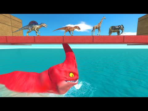 Race On The Bay Of Red Monster - Dinosaurs Or Animals – Who Will Win?