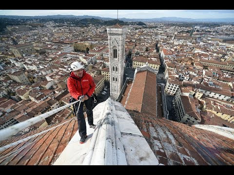 Video della spettacolare manutenzione Campanile di Giotto e Cupola del Brunelleschi a Firenze
