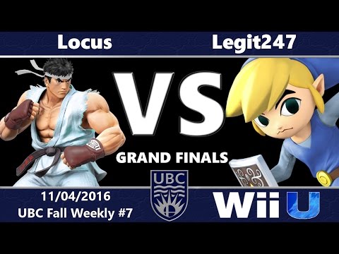 UBC Fall #7: Grand Finals - UBC|Locus (Ryu, Captain Falcon) vs Legit247 (Toon Link, Fox, Roy)