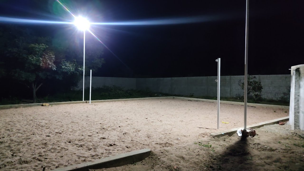 Iluminação da quadra de Beach tennis, vôlei e futevôlei