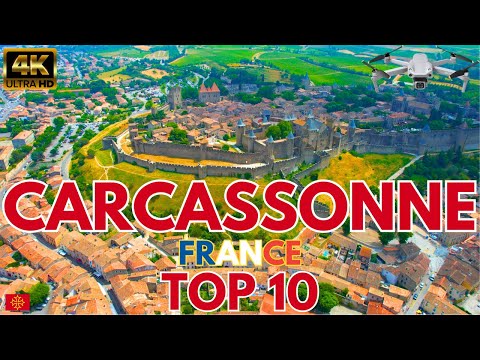 Carcassonne France Drone Tour in 4K 🇫🇷 TOP 10 Things to Do - Travel Guide