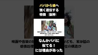 父親から娘へ強くでる遺伝の特徴#育児あるある #雑学 #子育てに関して #子育て #遺伝子#遺伝#父親#娘#女の子 #パパ