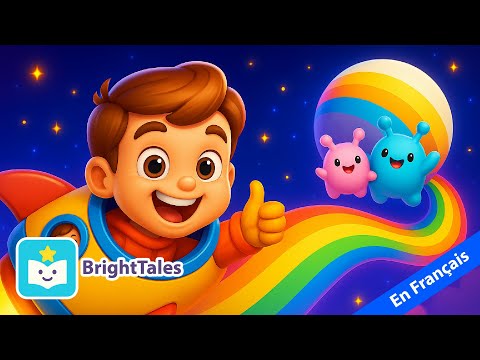 Fusée vers la Lune Arc-en-ciel : Chanson Magique des Couleurs 🚀🎶 by BrightTales