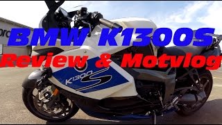 BMW K1300S HP: Review, Motovlog and ZX14R & Hyabusa racing!