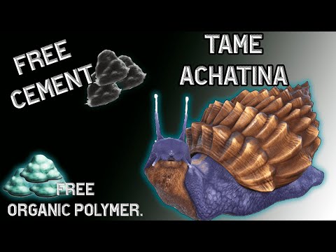 How to Tame Achatina Ark - Achatina Abilities - Making Cement with Achatina - Ark Survival Evolved