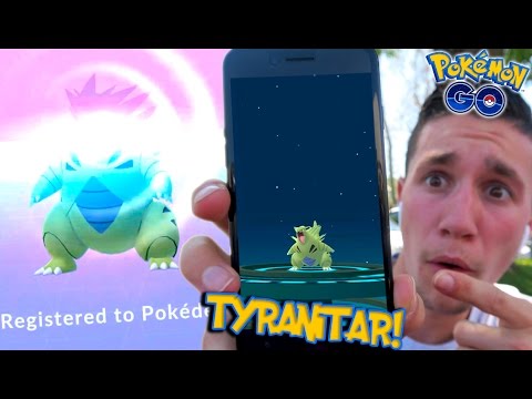 EVOLVING TO TYRANITAR IN POKEMON GO! RAREST GEN 2 EVOLUTION NEW IN THE POKEDEX IT'S LIT!