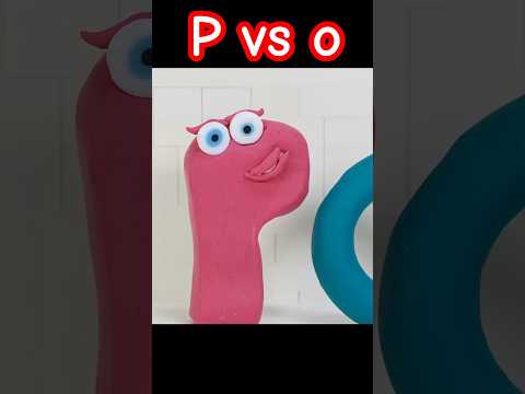 Alphabet Lore but in Clay - 🅿 vs 🅾 #shorts