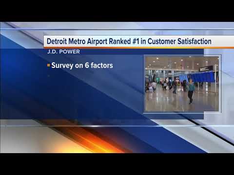 O Aeroporto Metro de Detroit é o melhor classificado em