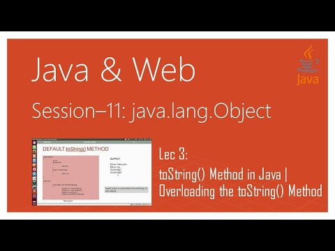 Java Lang Object 3 Tostring Method In Java Overloading The Tostring Method In Java