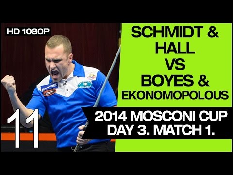 Boyes/Ekonomopoulos vs Hall/Schmidt ᴴᴰ Match 10 | 2014 Mosconi Cup 9-ball