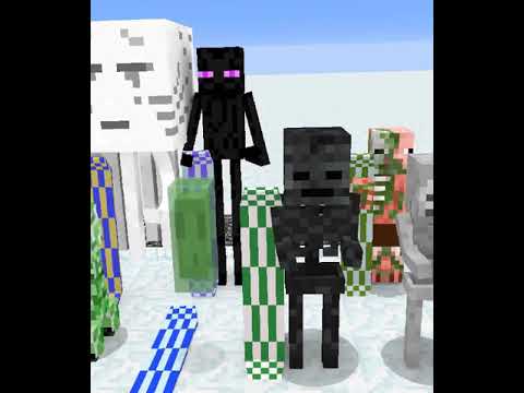 Monster School : GIRLS and BOYS SNOWBOARD CHALLENGE - Minecraft Animation #shorts 9