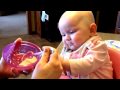 Addy Eating Her First Bowl Of Cereal
